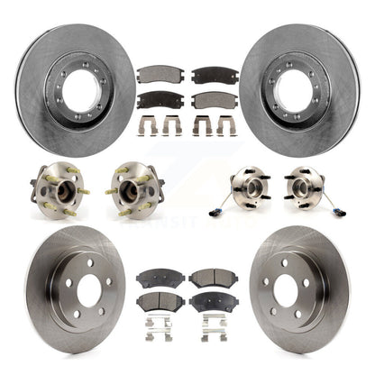 Hub Bearing Disc Brake Rotor Pad Front Rear Kit (10Pc) For Buick LeSabre Pontiac