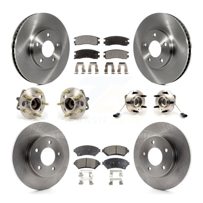 Hub Bearing Brake Rotor & Pad Front Rear Kit (10Pc) For Buick Park Avenue Aurora