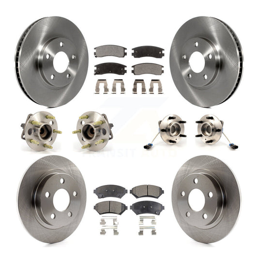 Hub Bearing Brake Rotor Pad Front Rear Kit (10Pc) For Buick LeSabre Pontiac Park