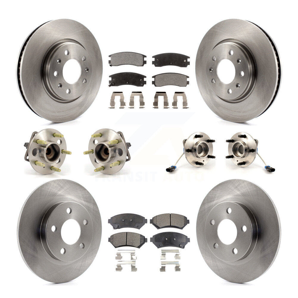 Hub Bearing Disc Brake Rotor And Pads Front Rear Kit (10Pc) For Cadillac Seville
