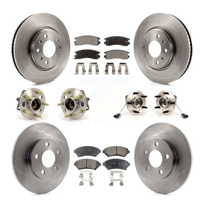 Hub Bearing Disc Brake Rotor And Pads Front Rear Kit (10Pc) For Cadillac Seville