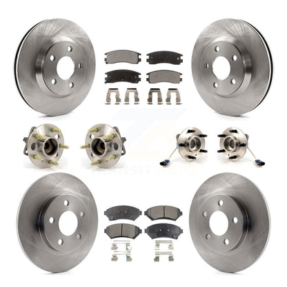 Hub Bearing Brake Rotor Pad Front Rear Kit (10Pc) For 05 Buick Park Avenue Ultra
