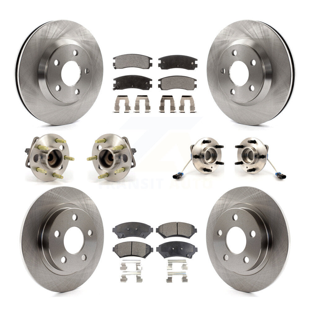 Hub Bearing Brake Rotor Pad Front Rear Kit (10Pc) For Buick LeSabre Pontiac Park