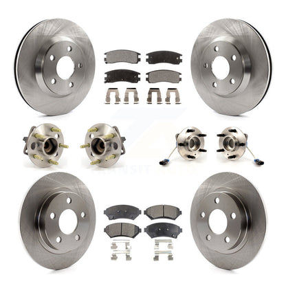 Hub Bearing Brake Rotor Pad Front Rear Kit (10Pc) For Buick LeSabre Pontiac Park