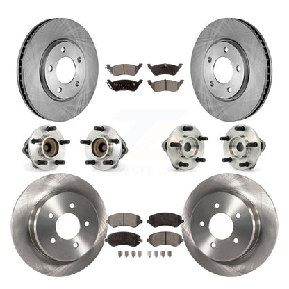 Hub Bearing Disc Brake Rotor & Pad Front Rear Kit (10Pc) For Dodge Grand Caravan