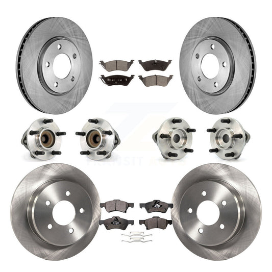Hub Bearing Brake Rotor Pad Front Rear Kit (10Pc) For Dodge Grand Caravan Town &