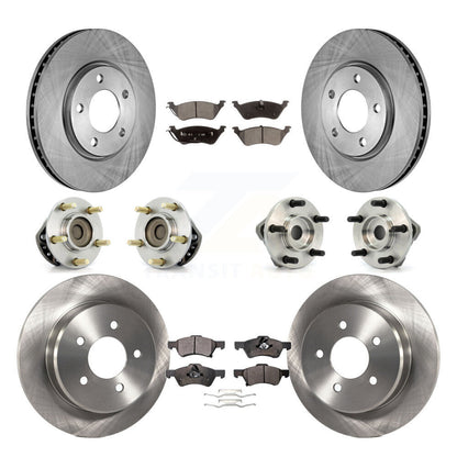 Hub Bearing Brake Rotor Pad Front Rear Kit (10Pc) For Dodge Grand Caravan Town &
