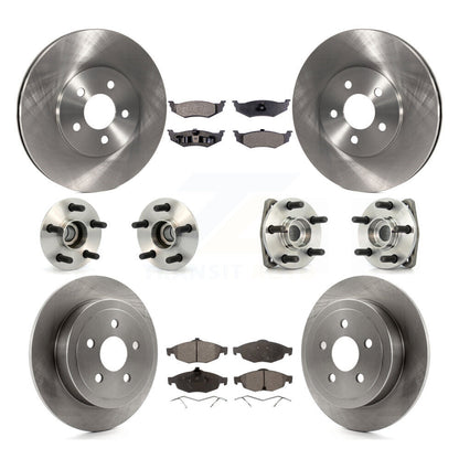 Hub Bearing Brake Rotor And Pad Front Rear Kit (10Pc) For Chrysler Sebring Dodge