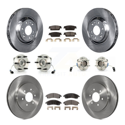 Hub Bearing Disc Brake Rotor And Pads Front Rear Kit (10Pc) For Cadillac SRX RWD