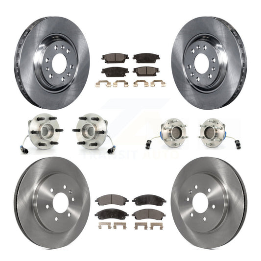 Hub Bearing Disc Brake Rotor And Pads Front Rear Kit (10Pc) For Cadillac SRX RWD