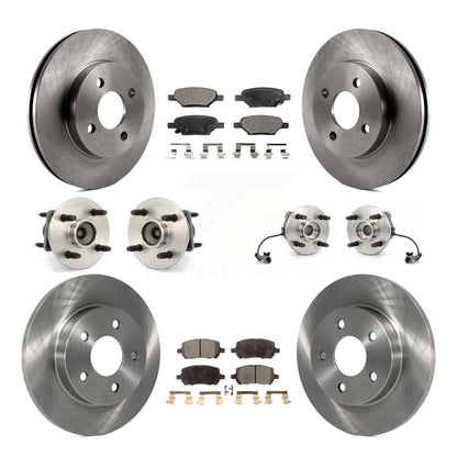 Hub Bearings Disc Brake Rotors And Pads Front Rear Kit (10Pc) For Pontiac G5