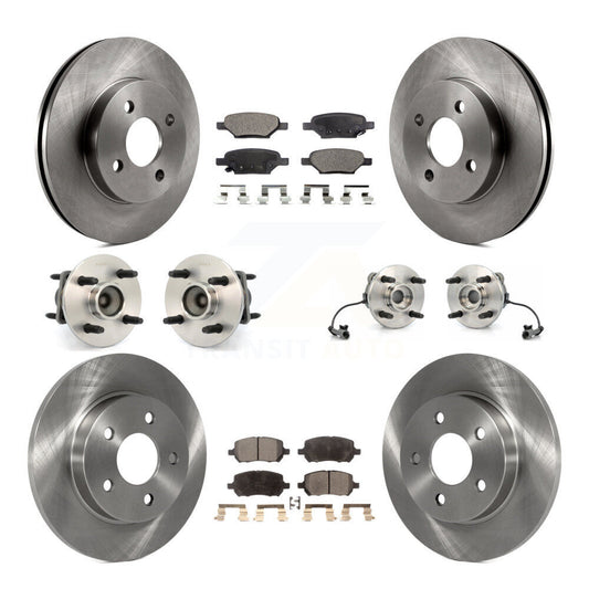 Hub Bearings Disc Brake Rotors And Pads Front Rear Kit (10Pc) For Pontiac G5