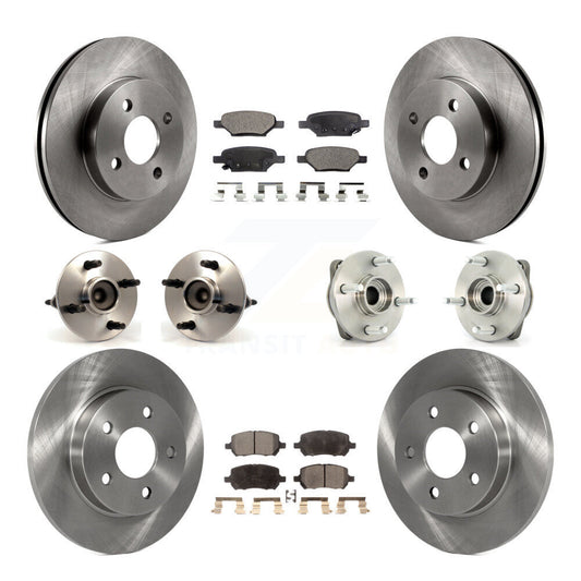 Hub Bearings Disc Brake Rotors And Pads Front Rear Kit (10Pc) For Pontiac G5