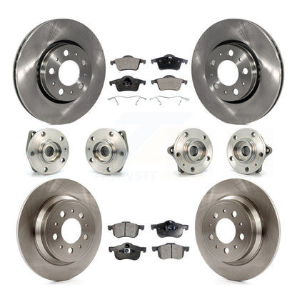 Hub Bearing Brake Rotor And Pad Front Rear Kit (10Pc) For Volvo S60 XC70 V70 S80