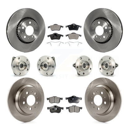 Hub Bearing Brake Rotor And Pad Front Rear Kit (10Pc) For Volvo S60 XC70 V70 S80