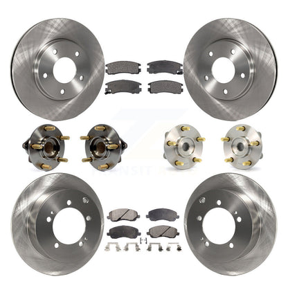 Hub Bearing Disc Brake Rotor & Pads Front Rear Kit (10Pc) For Mitsubishi Eclipse