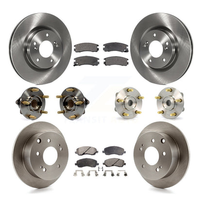 Hub Bearing Brake Rotor Pad Front Rear Kit (10Pc) For 06 Mitsubishi Eclipse 2.4L