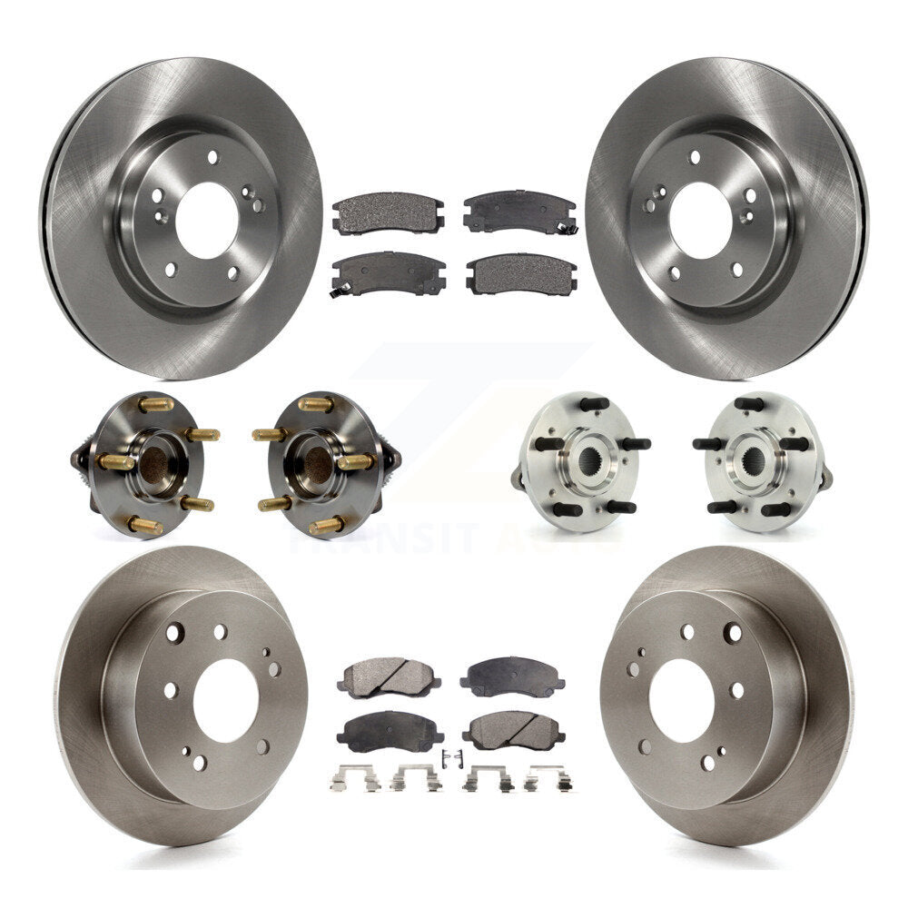 Hub Bearing Brake Rotor Pads Front Rear Kit (10Pc) For Mitsubishi Eclipse Galant