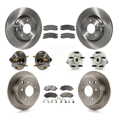 Hub Bearing Brake Rotor Pads Front Rear Kit (10Pc) For Mitsubishi Eclipse Galant
