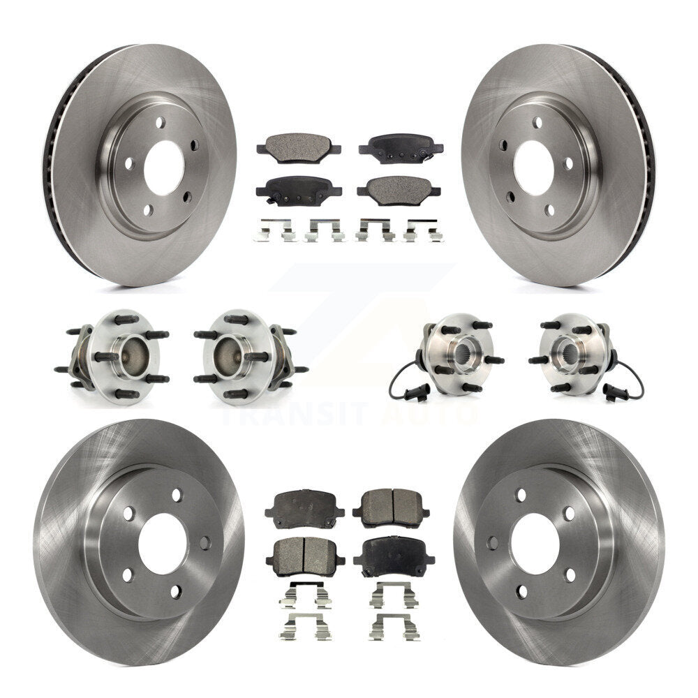 Hub Bearing Brake Rotor & Pads Front Rear Kit (10Pc) For Chevrolet Malibu HHR G6