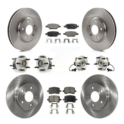 Hub Bearing Brake Rotor & Pads Front Rear Kit (10Pc) For Chevrolet Malibu HHR G6
