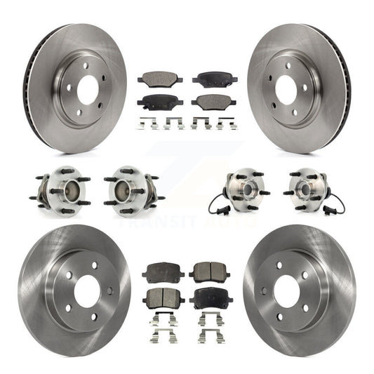 Hub Bearing Brake Rotor & Pads Front Rear Kit (10Pc) For Chevrolet Malibu HHR G6