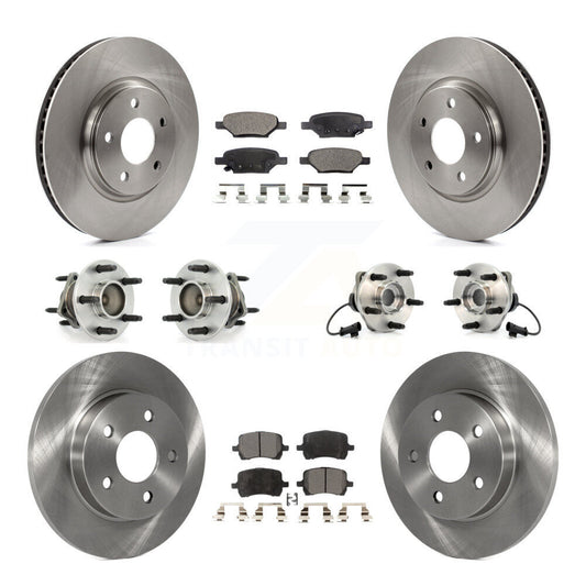 Hub Bearing Brake Rotor & Pad Front Rear Kit (10Pc) For Chevrolet Malibu Pontiac