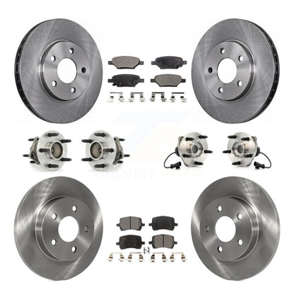 Hub Bearing Brake Rotor & Pad Front Rear Kit (10Pc) For Chevrolet Malibu Pontiac