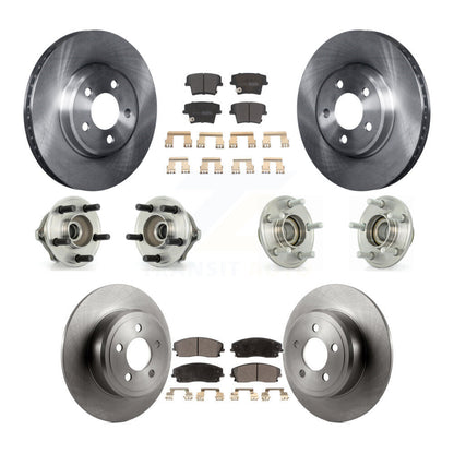 Hub Bearing Brake Rotor Pad Front Rear Kit (10Pc) For Chrysler 300 Dodge Charger