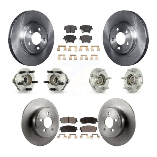 Hub Bearing Brake Rotor Pad Front Rear Kit (10Pc) For Chrysler 300 Dodge Charger