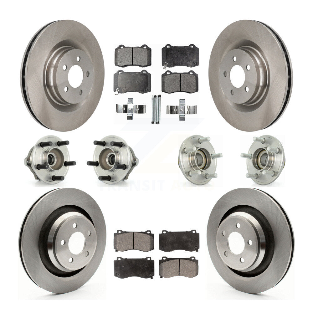 Hub Bearing Brake Rotor Pad Front Rear Kit (10Pc) For Chrysler 300 Dodge Charger