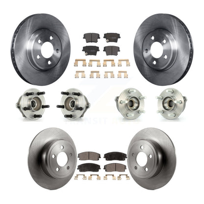 Hub Bearing Disc Brake Rotor Pads Front Rear Kit (10Pc) For Dodge Charger Magnum