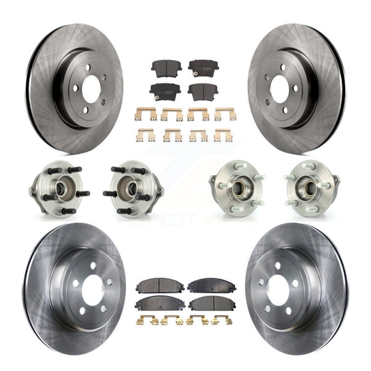 Hub Bearing Brake Rotor Pad Front Rear Kit (10Pc) For Chrysler 300 Dodge Charger
