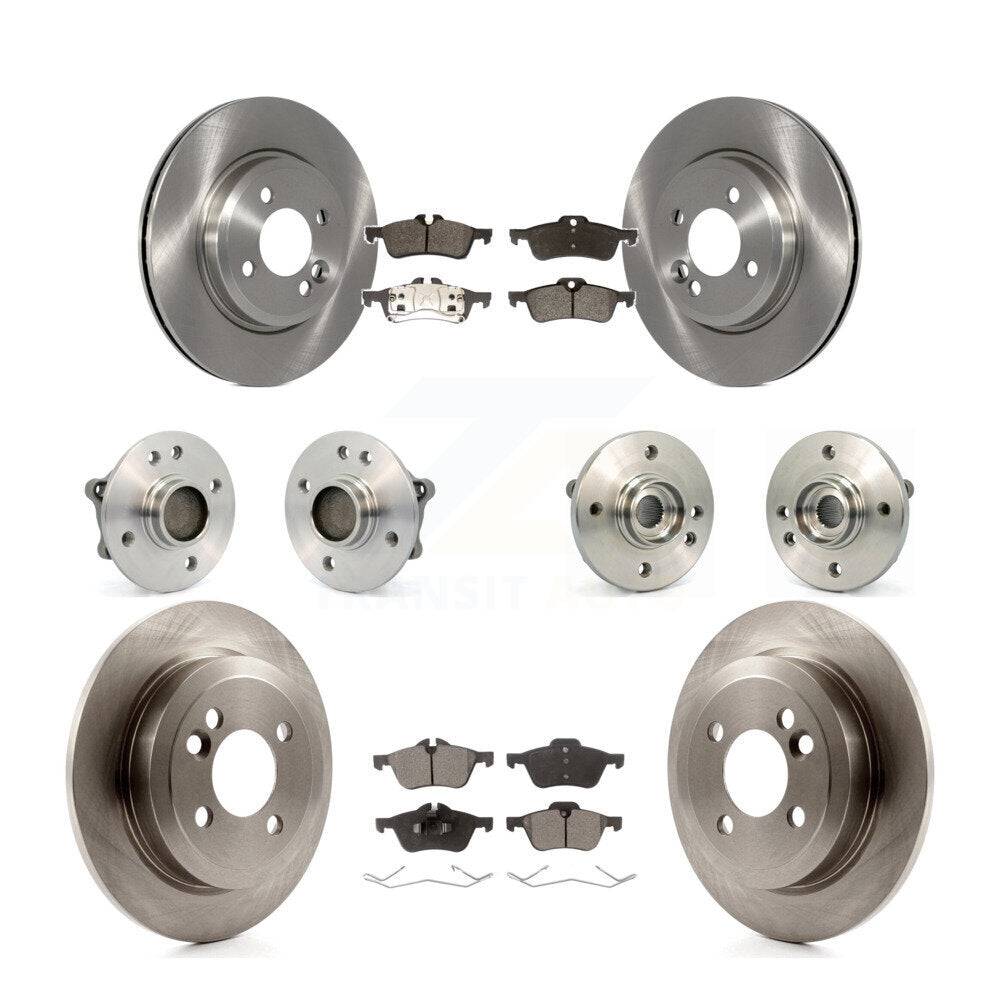 Hub Bearings Disc Brake Rotors And Pads Front Rear Kit (10Pc) For Mini Cooper