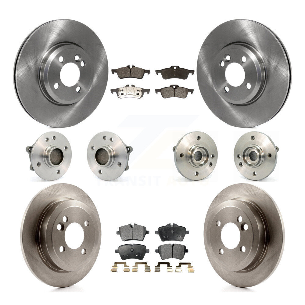 Hub Bearings Disc Brake Rotors And Pads Front Rear Kit (10Pc) For Mini Cooper