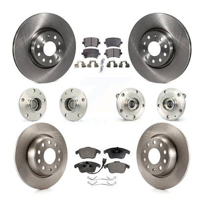 Hub Bearing Brake Rotor Pads Front Rear Kit (10Pc) For Volkswagen Tiguan Audi Q3