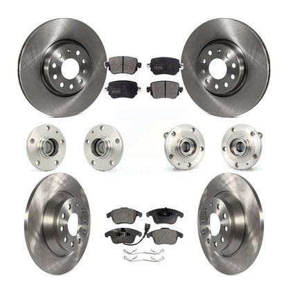 Hub Bearing Disc Brake Rotor And Pad Front Rear Kit (10Pc) For 2016-2018 Audi Q3