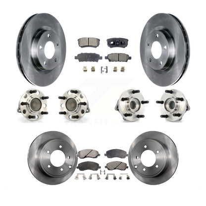 Hub Bearing Brake Rotor Pad Front Rear Kit (10Pc) For Chrysler Dodge Sebring 200