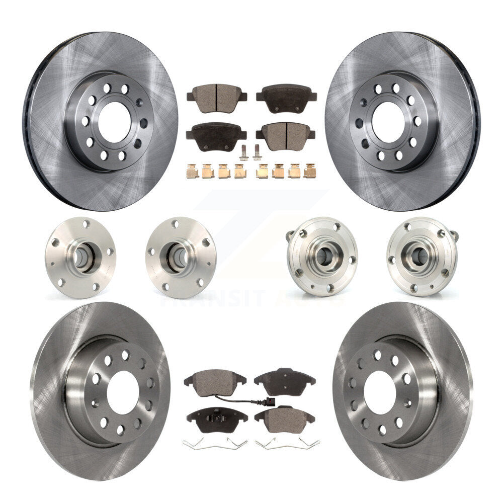 Hub Bearing Disc Brake Rotor And Pad Front Rear Kit (10Pc) For Volkswagen Beetle