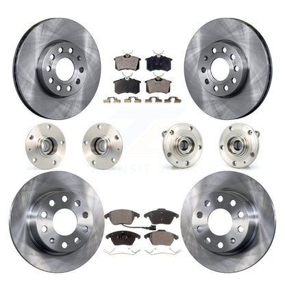 Hub Bearing Disc Brake Rotor And Pad Front Rear Kit (10Pc) For Volkswagen Beetle