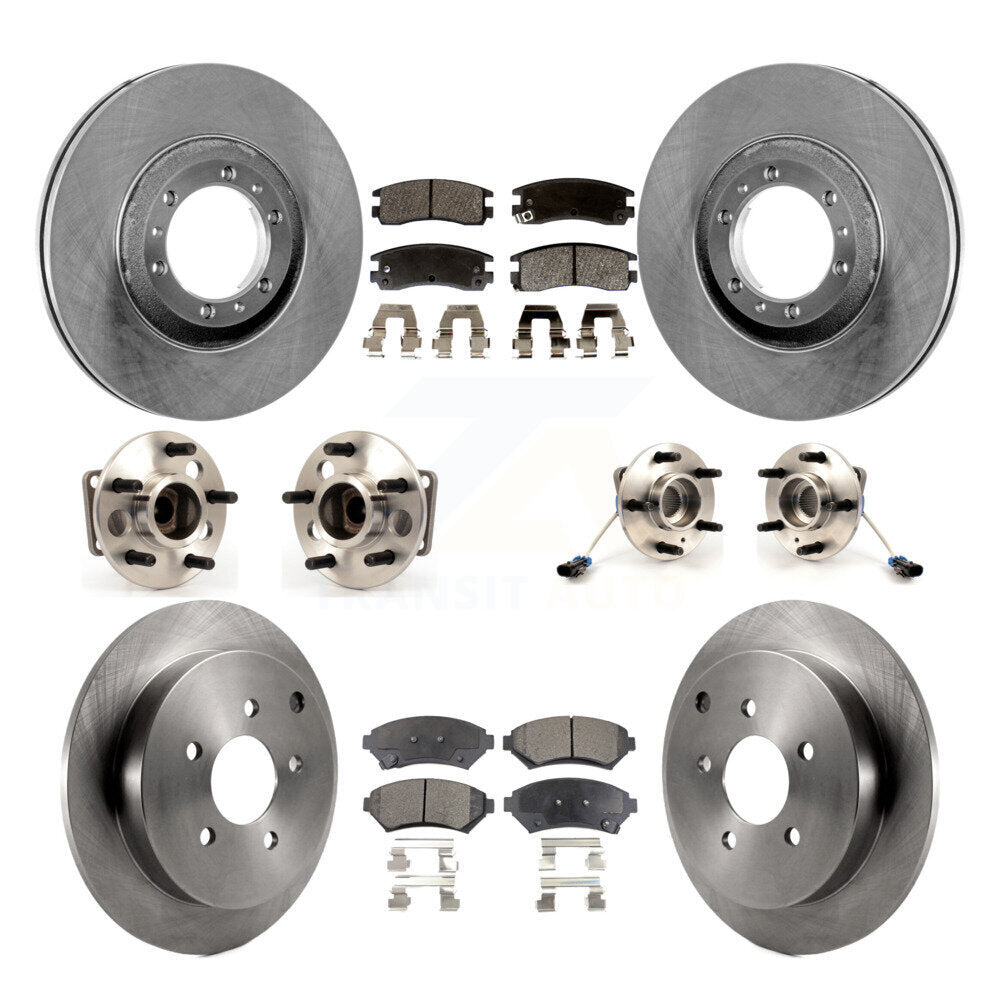 Hub Bearing Disc Brake Rotors And Pads Front Rear Kit (10Pc) For Pontiac Montana