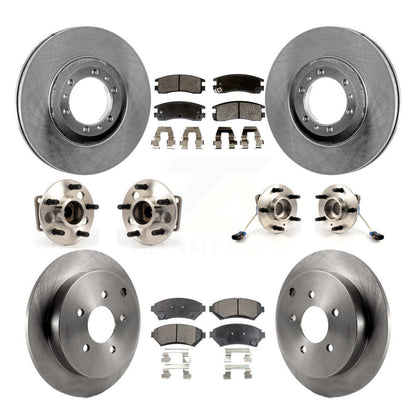 Hub Bearing Disc Brake Rotors And Pads Front Rear Kit (10Pc) For Pontiac Montana