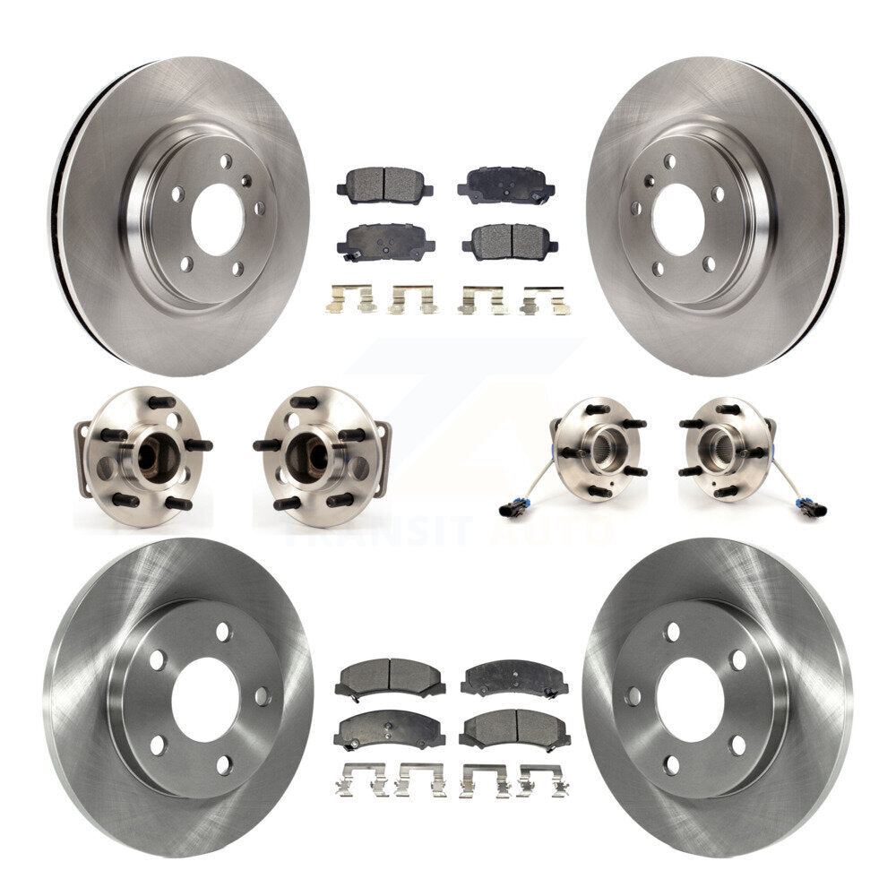 Hub Bearing Brake Rotor & Pad Front Rear Kit (10Pc) For Chevrolet Impala Limited