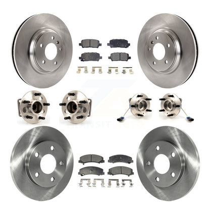 Hub Bearing Brake Rotor & Pad Front Rear Kit (10Pc) For Chevrolet Impala Limited