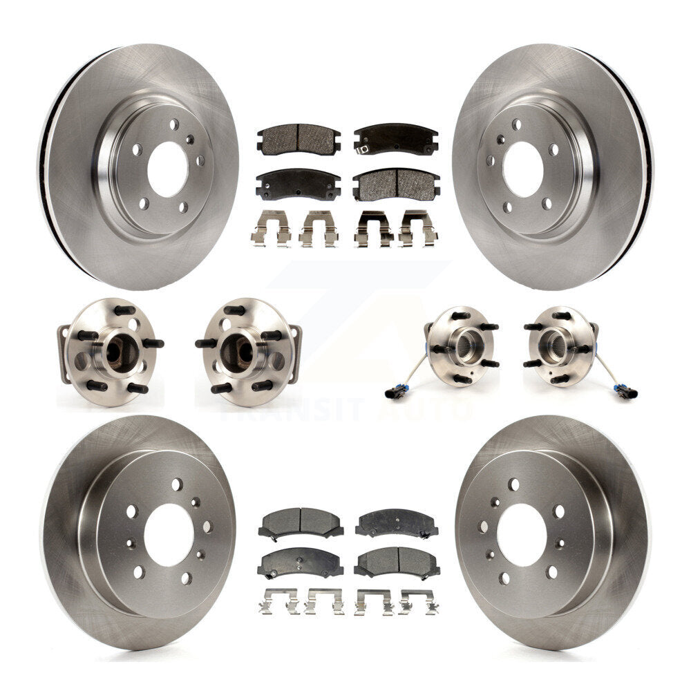 Hub Bearing Disc Brake Rotor Pad Front Rear Kit (10Pc) For Buick LaCrosse Allure