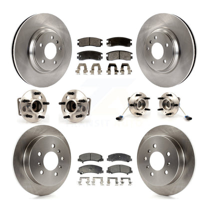Hub Bearing Disc Brake Rotor Pad Front Rear Kit (10Pc) For Buick LaCrosse Allure