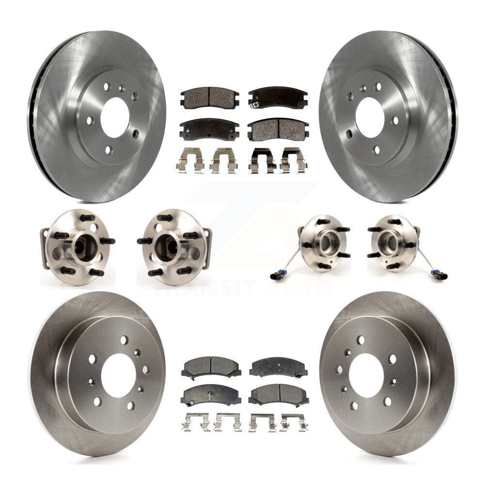 Hub Bearing Brake Rotor And Pad Front Rear Kit (10Pc) For Chevrolet Impala Monte