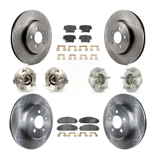 Hub Bearing Brake Rotor Pad Front Rear Kit (10Pc) For Chrysler 300 Dodge Charger