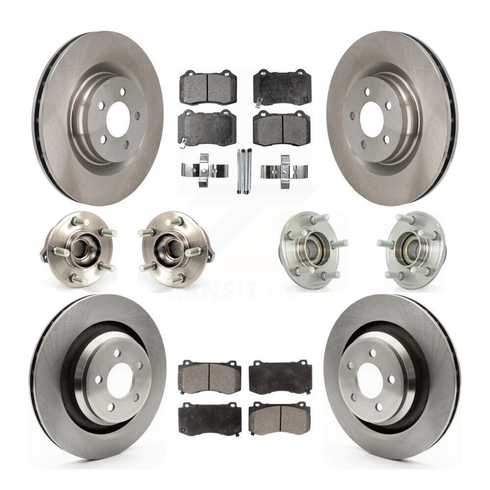 Hub Bearing Brake Rotor Pad Front Rear Kit (10Pc) For Dodge Chrysler 300 Charger
