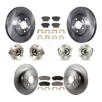Hub Bearing Brake Rotor Pad Front Rear Kit (10Pc) For Dodge Charger Chrysler 300